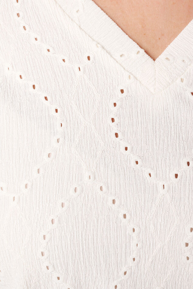 Top mit Broderie-Look image number 4