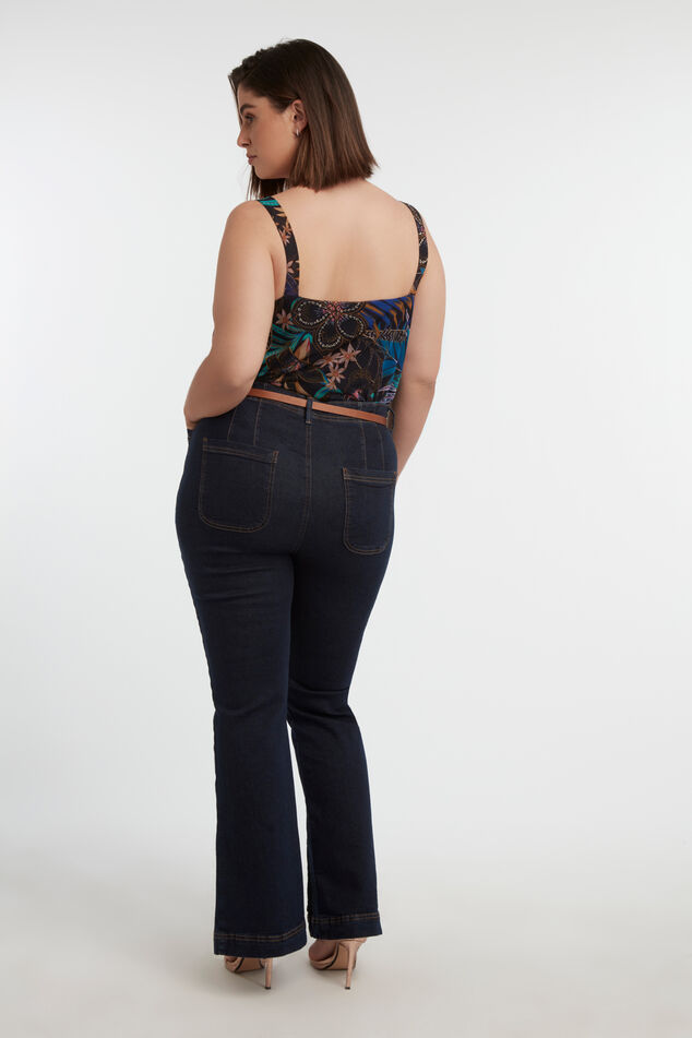 High Waist Jeans mit Schlitzen image number 4