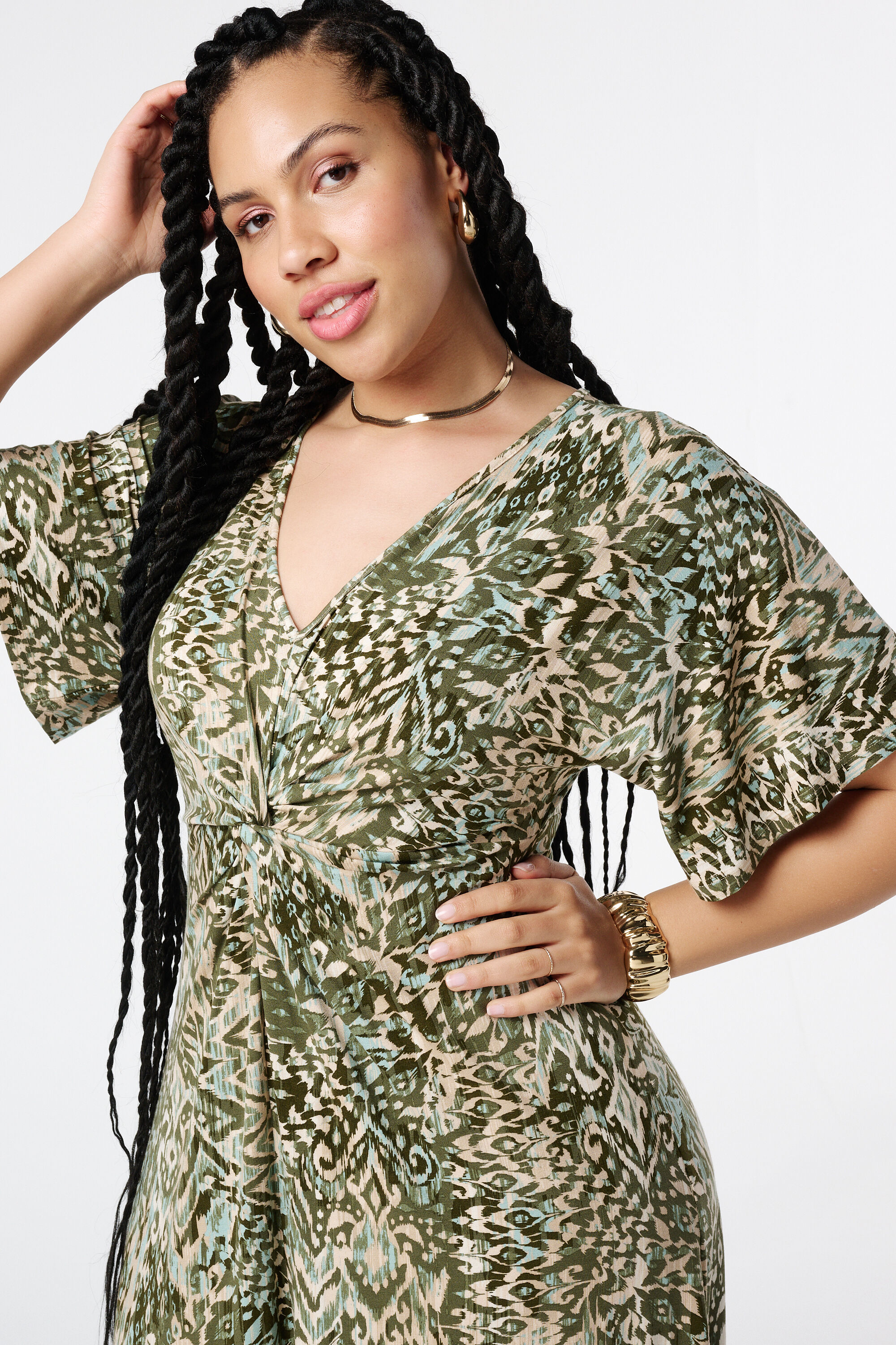 Kleid mit umgeschlagenem Element image number 4