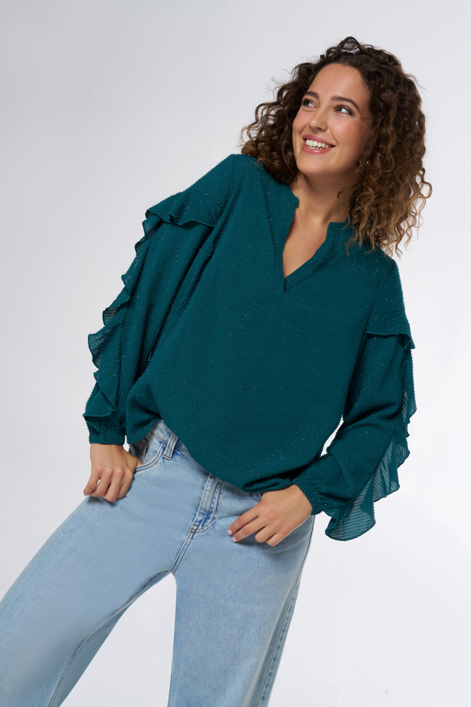 Bluse mit Volants image number 5