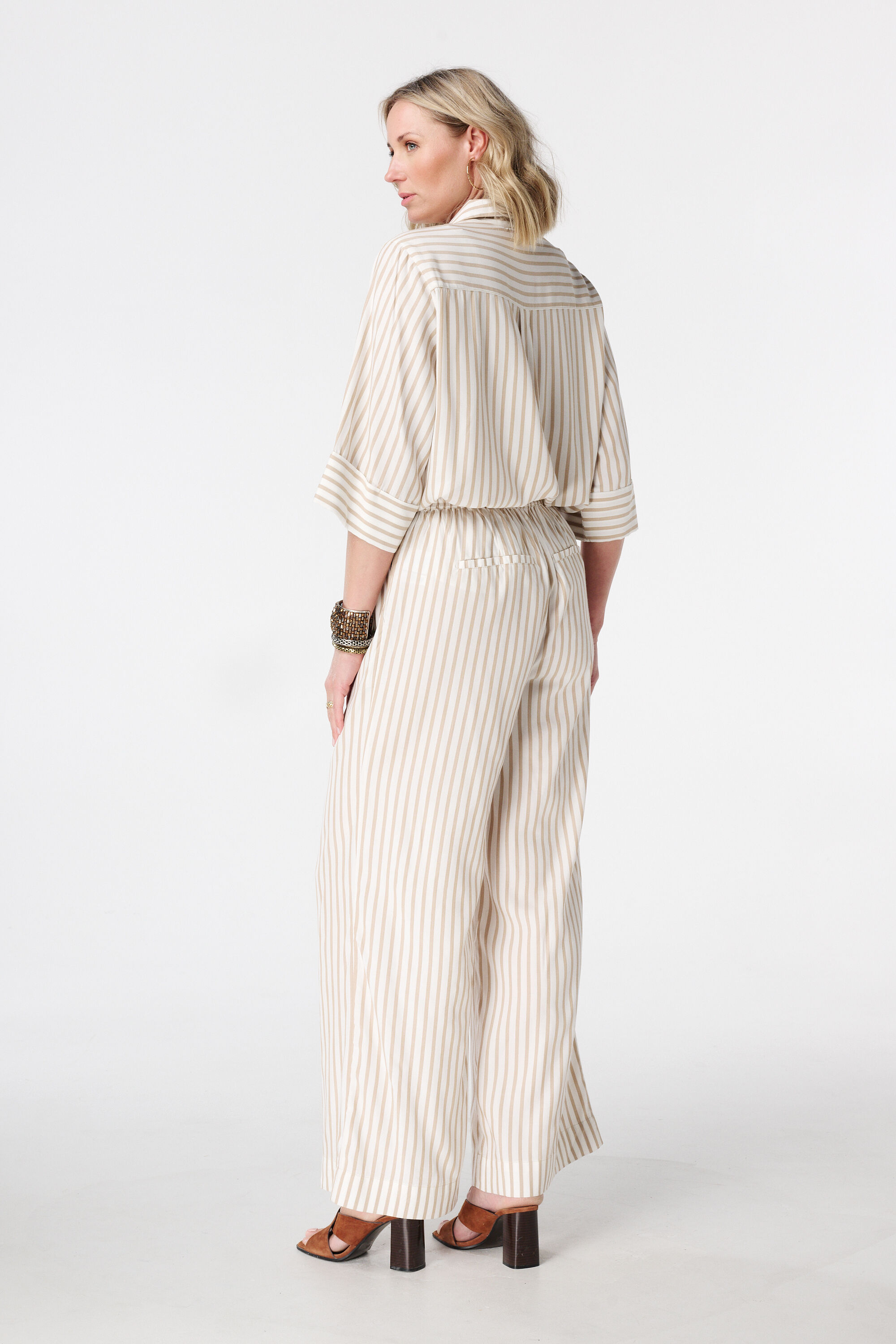 Gestreifte Leinenhose image number 3