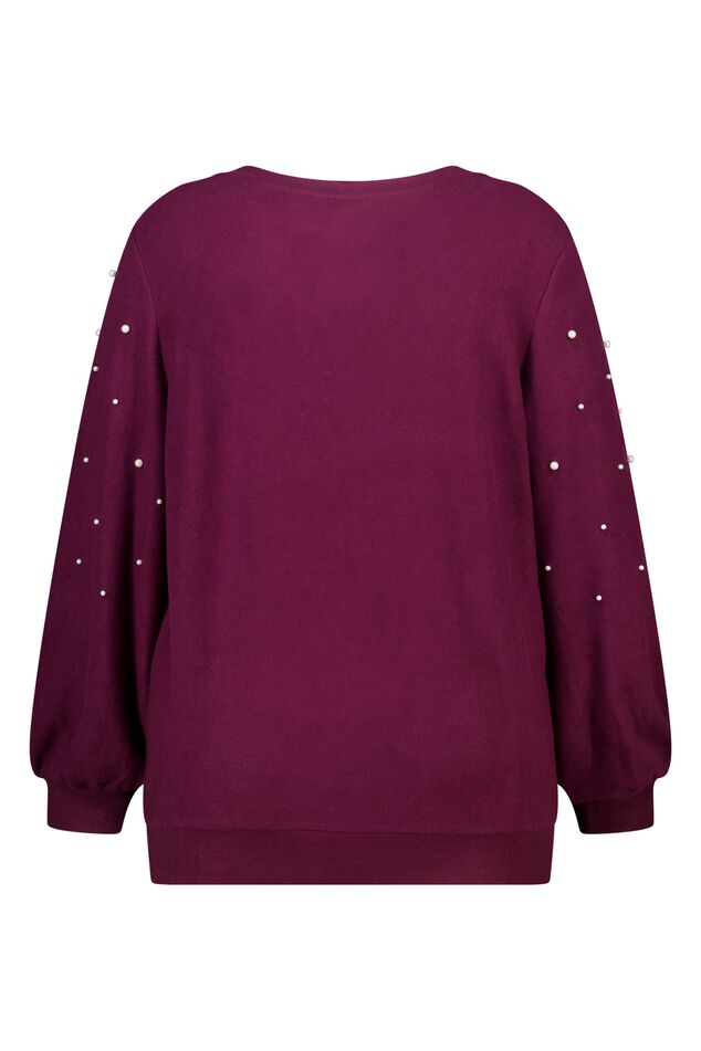 Brushed Sweater mit Perlenaufdruck image number 2