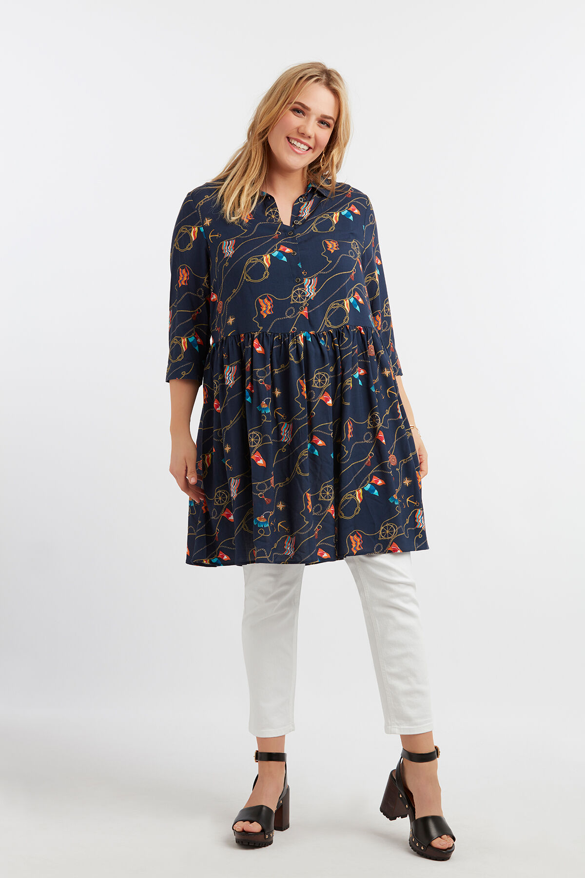 Tunika-Kleid mit Print image number 6