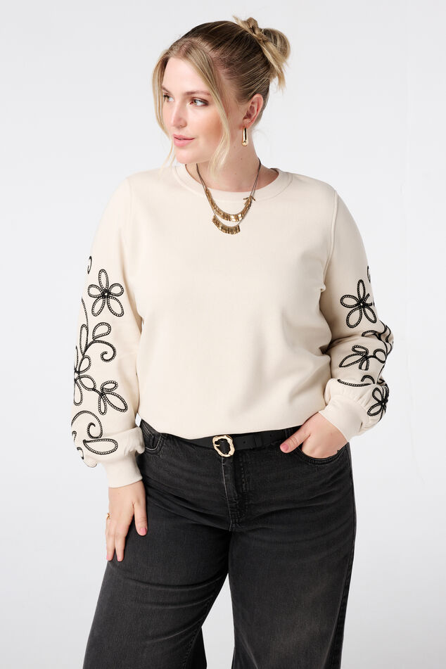 Pullover mit Stickdetails image number 0