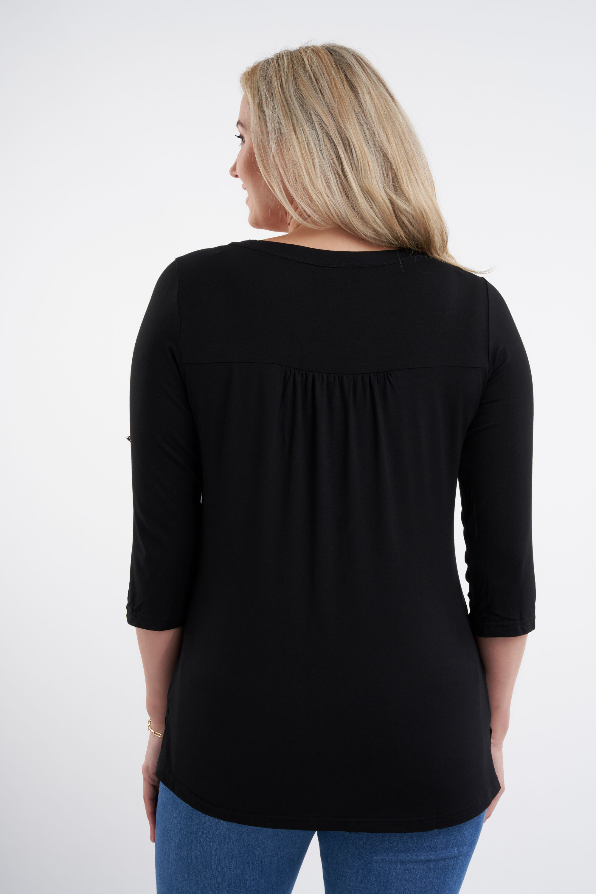 2er Pack Top mit bauschigen Dreiviertel&auml;rmeln image number 3