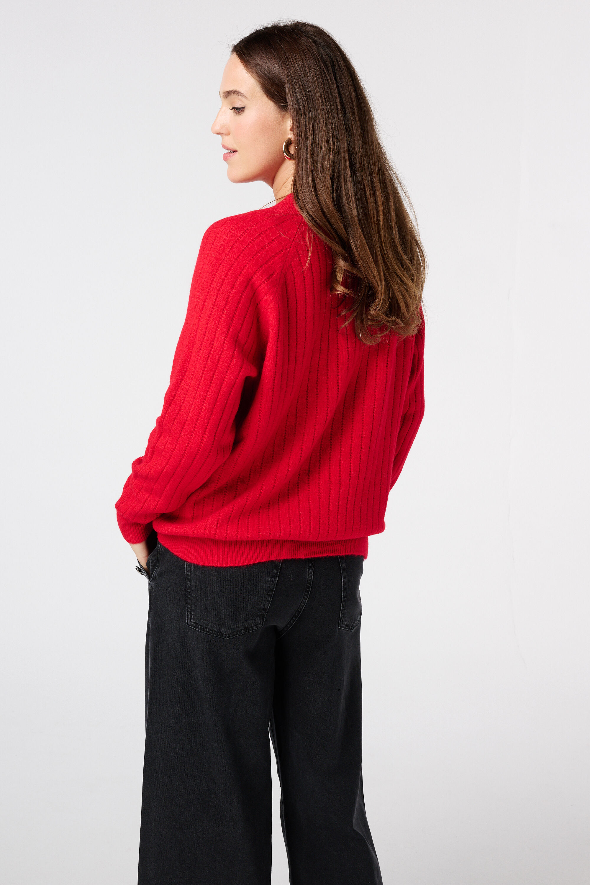 Fein gestrickter Pullover mit Muster image number 3