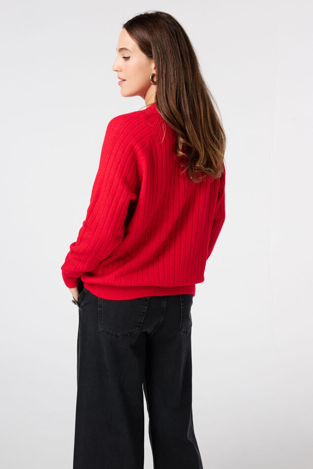 Fein gestrickter Pullover mit Muster image number 3