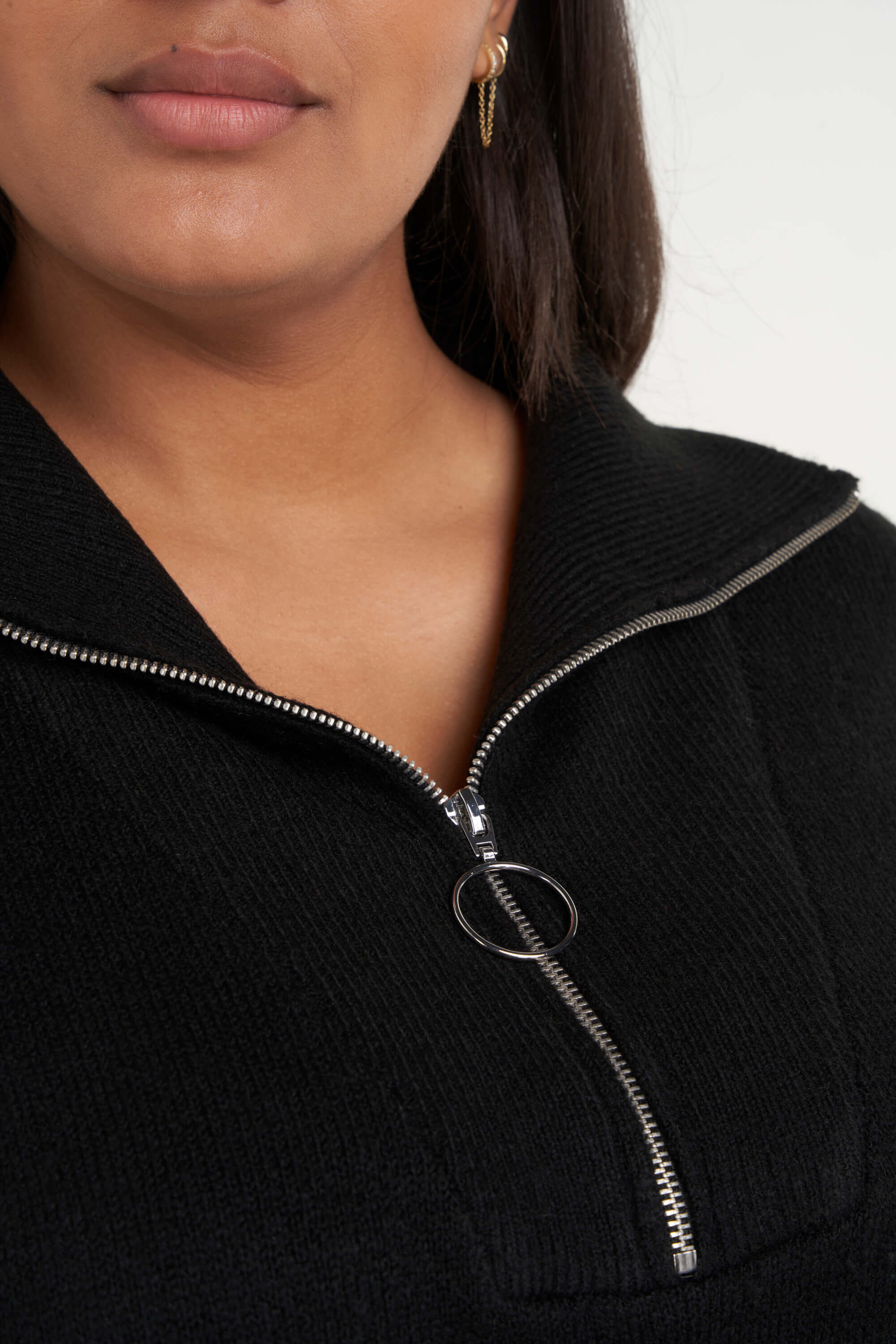 Langer Pullover mit Rei&szlig;verschluss  image number 4