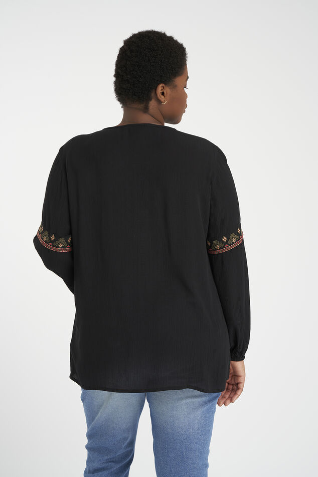 Bluse mit Stickerei-Element image number 4