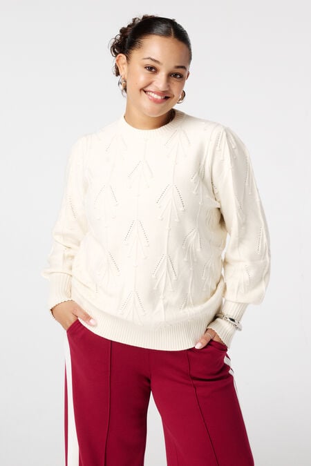 Pullover mit gesticktem Aufdruck Pullover mit gesticktem Aufdruck