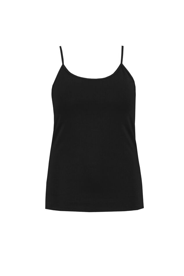 Cami-Top aus Baumwolle mit Spaghetti-Trägern image number 1