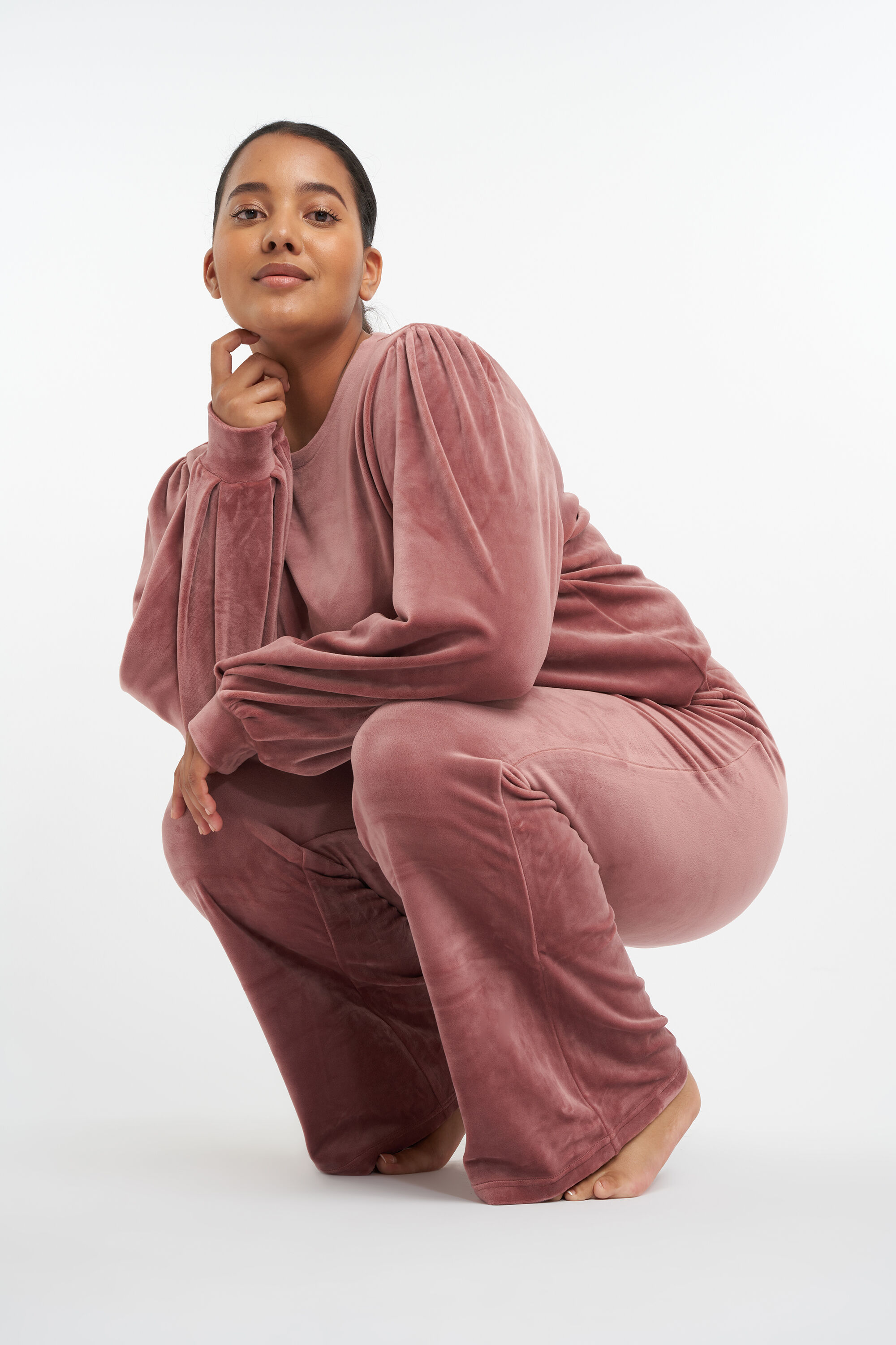 Ausgestellte Samt-Leggings image number 6