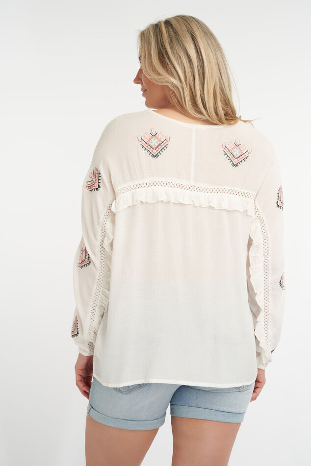 Bluse mit Stickerei  image number 3