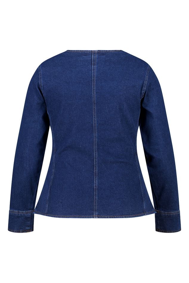 Taillierte Jeansjacke image number 2