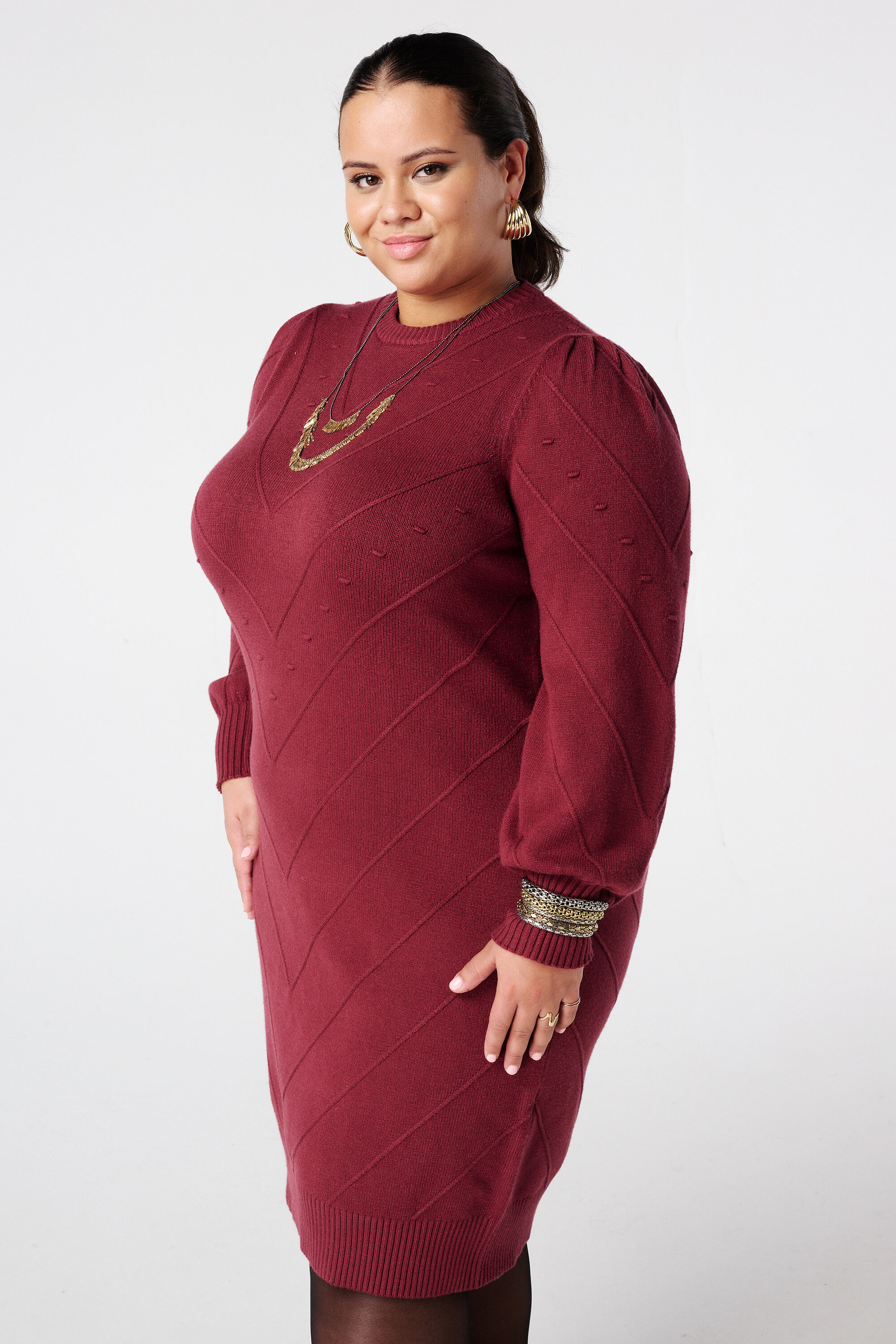 Strickkleid mit Ballon&auml;rmeln image number 5