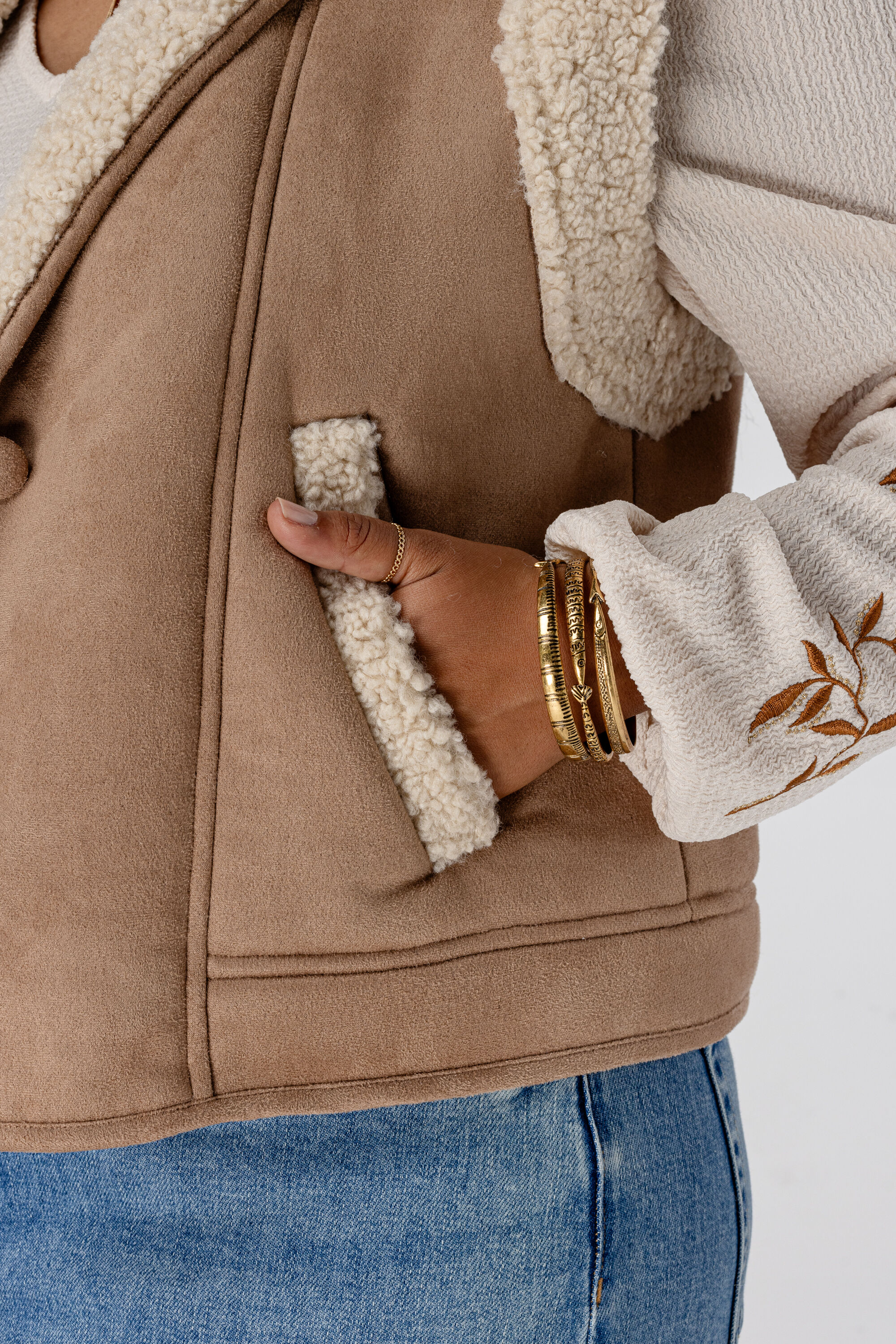 Weste mit Teddyfutter image number 4