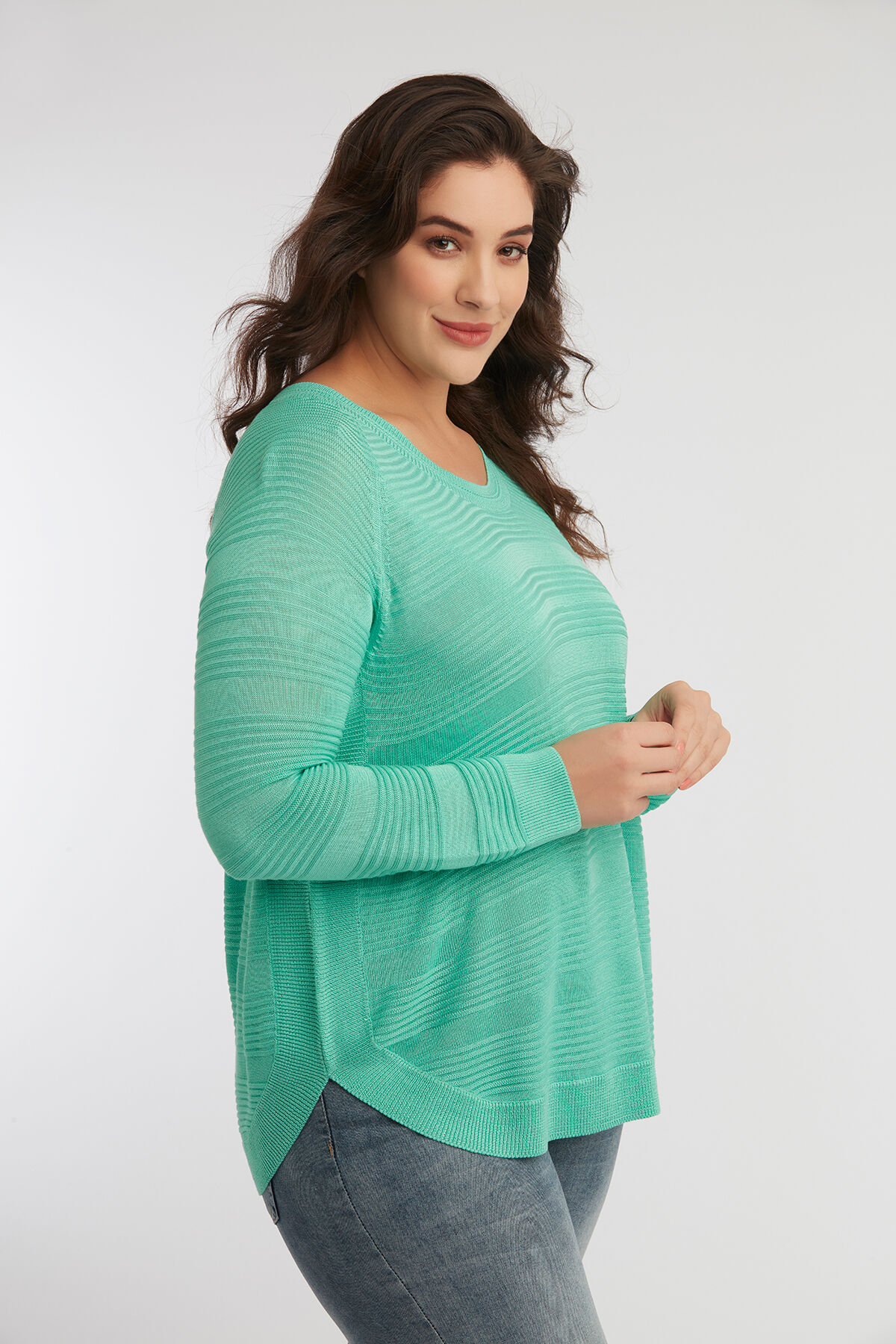 D&uuml;nner Pullover mit Rippenmuster image number 3