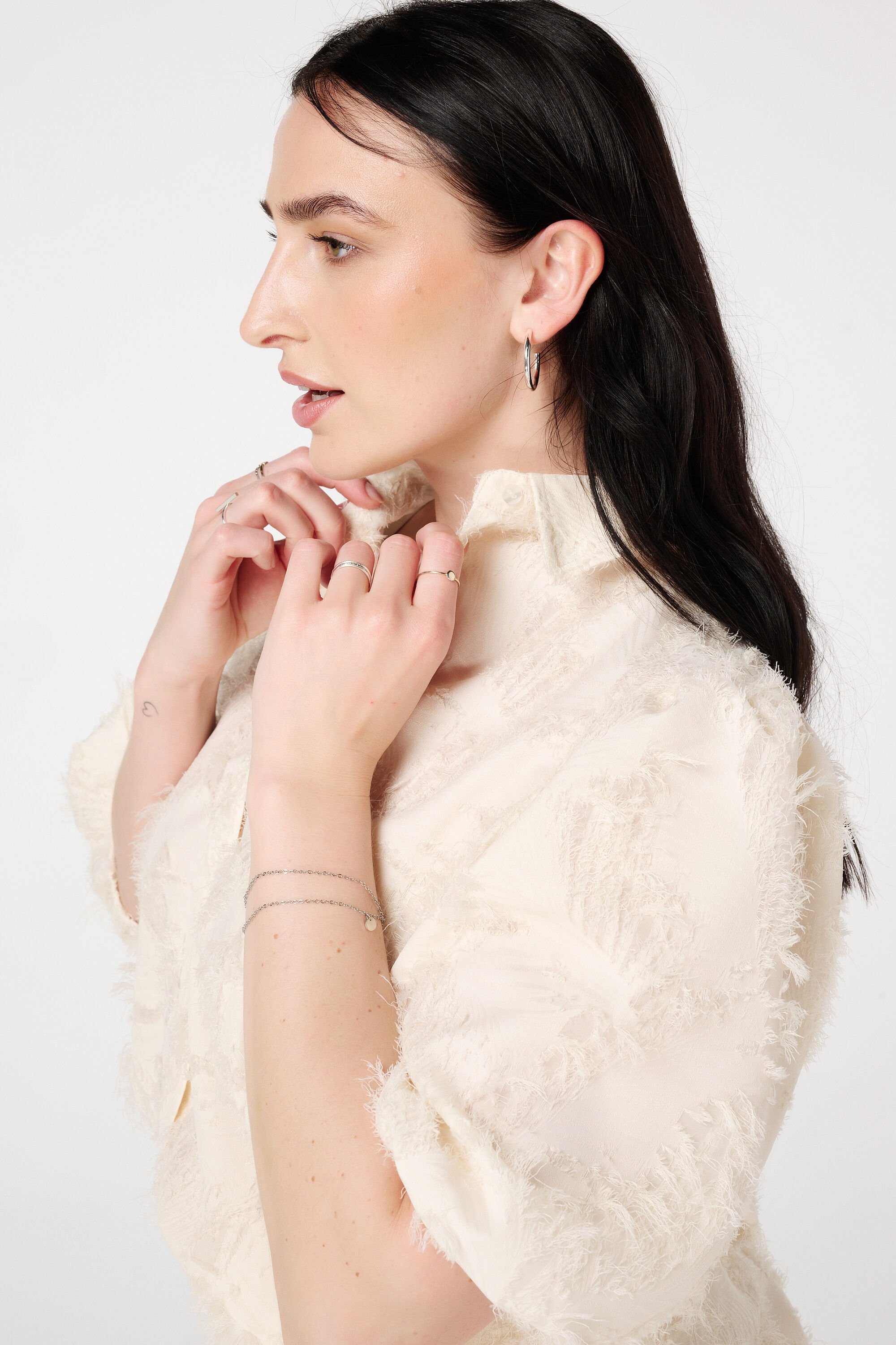 Bluse mit Struktur und Ballon&auml;rmeln image number 4