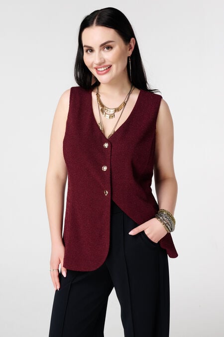 Weste mit Knöpfen und Lurex Weste mit Knöpfen und Lurex