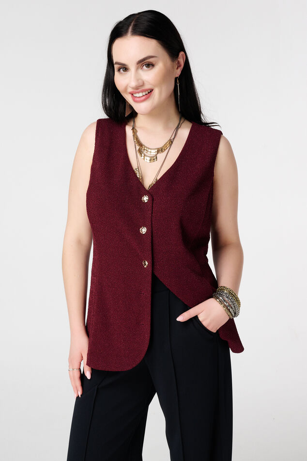 Weste mit Knöpfen und Lurex image number 0
