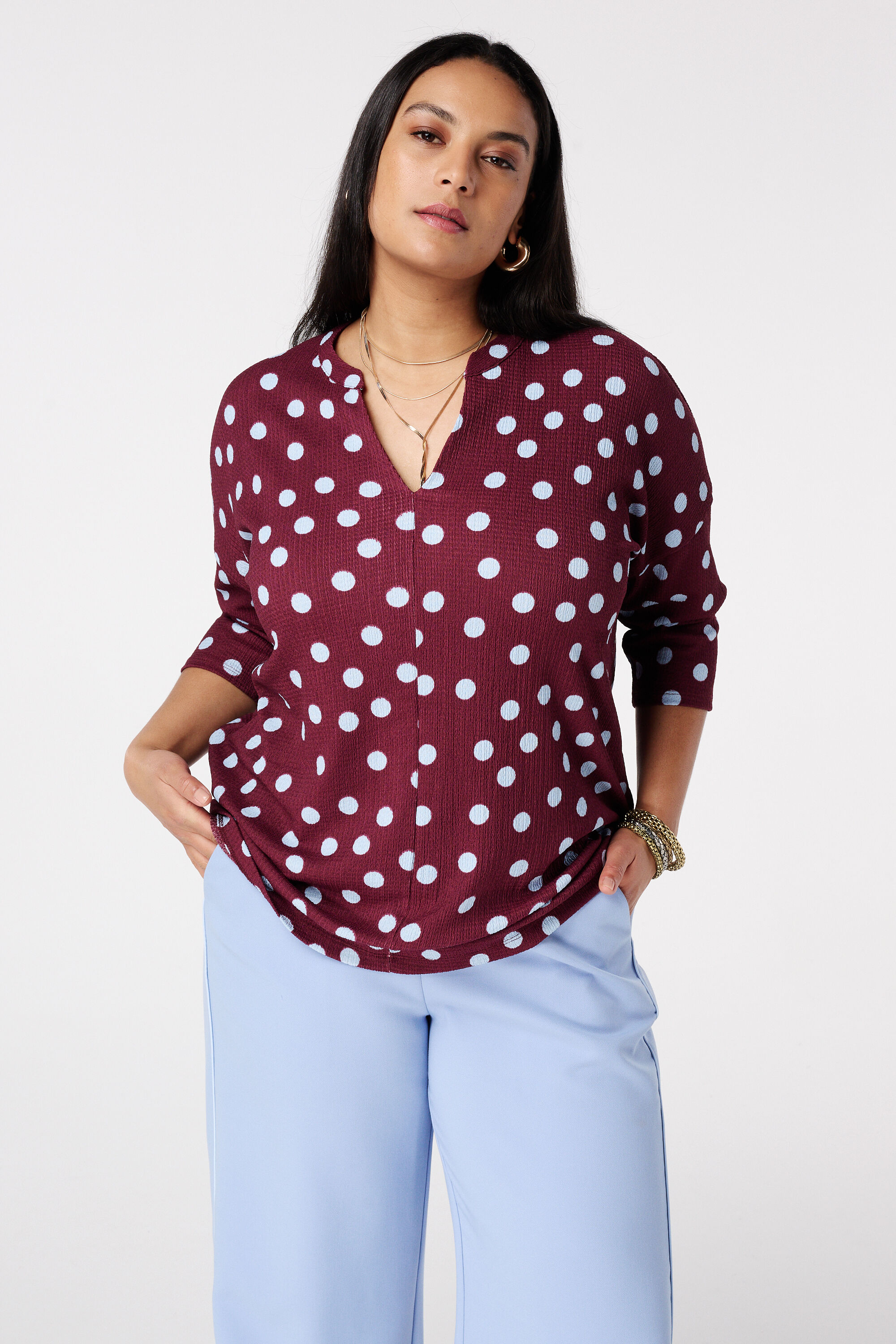 Top mit Dreiviertel&auml;rmeln