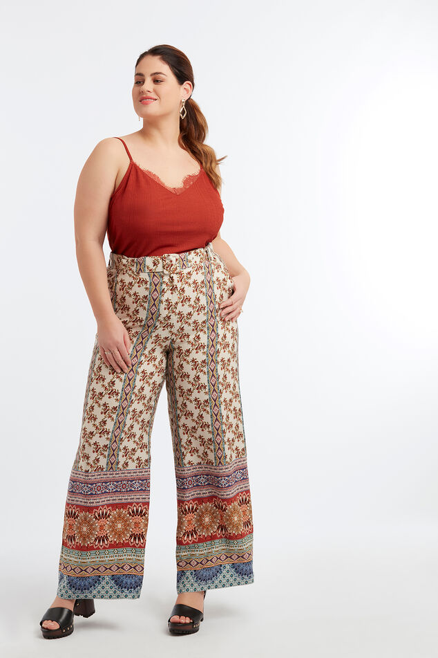 Weite Hose mit Print image number 0