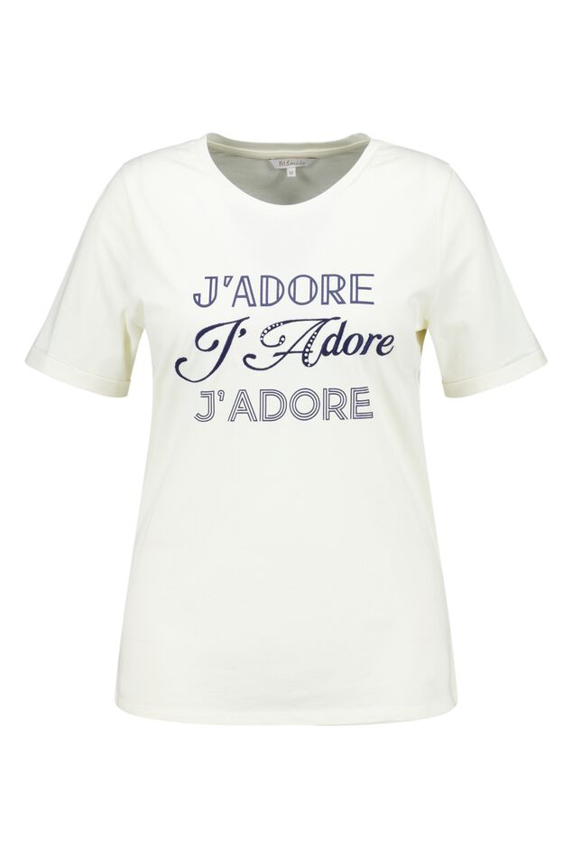 T-Shirt mit Text-Print „J'adore“ image number 1