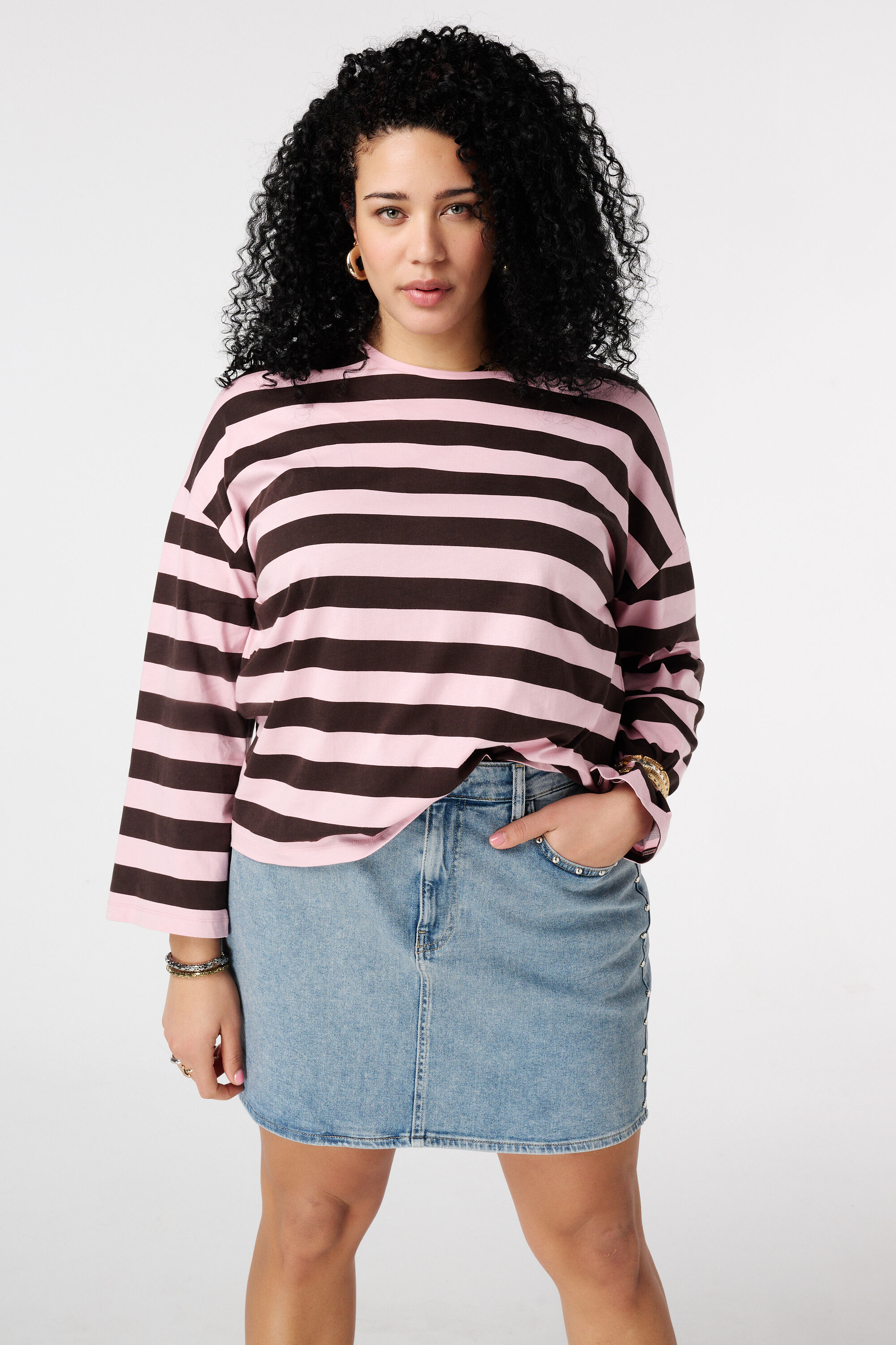 Gestreiftes Langarmshirt image number 0