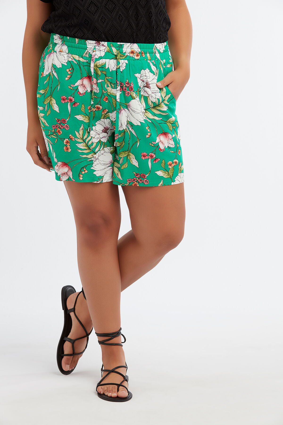 Viskose-Shorts mit Print image number 3