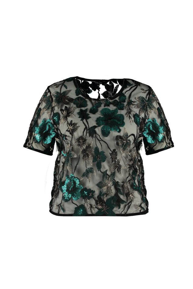 Cropped-Top mit Stickerei image number 2