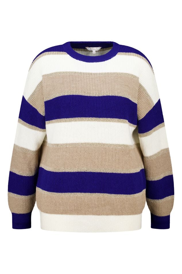 Gestreifter Pullover mit Lurex image number 1