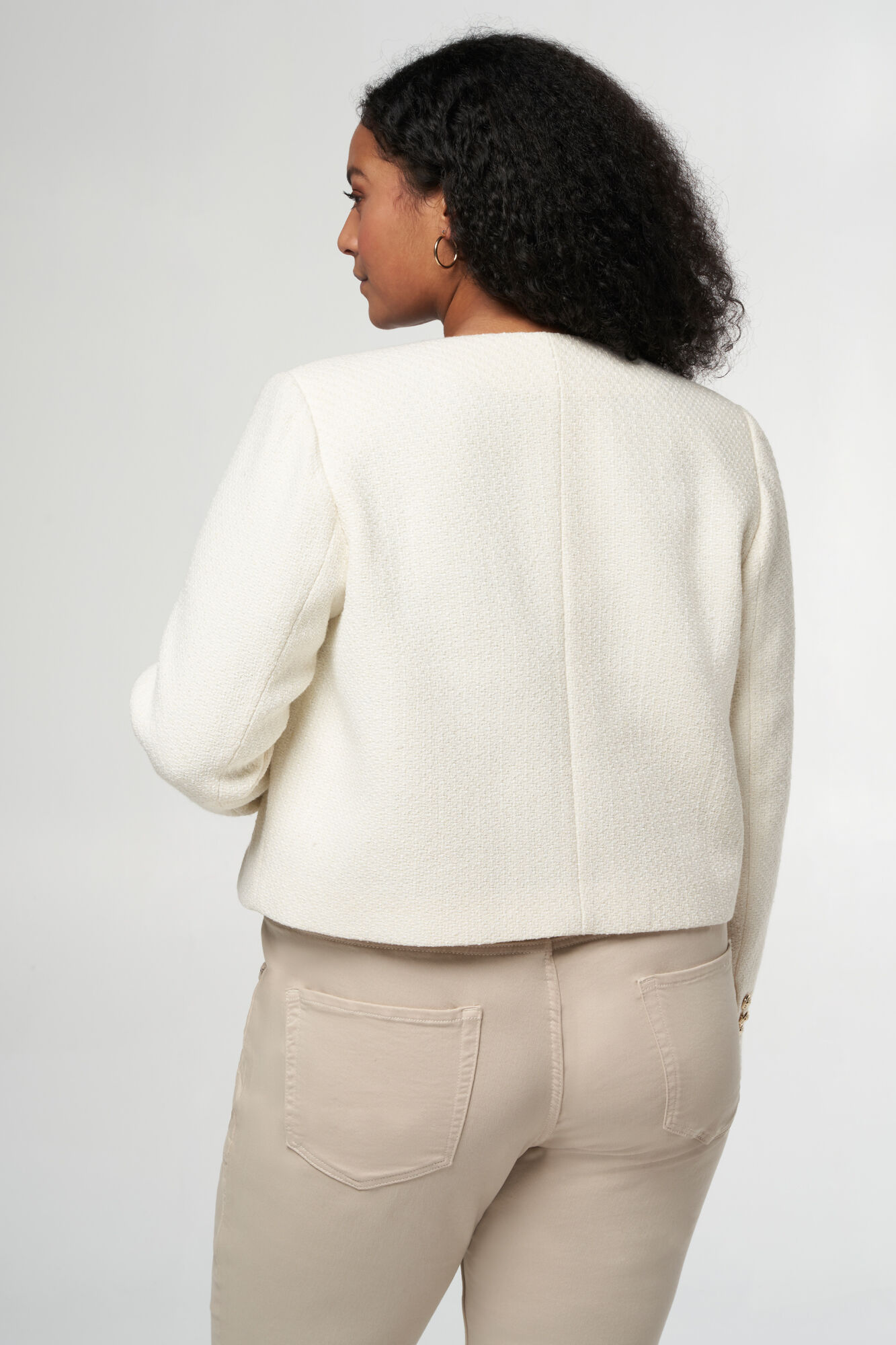 Kurze Tweed-Jacke mit Metallkn&ouml;pfen image number 3