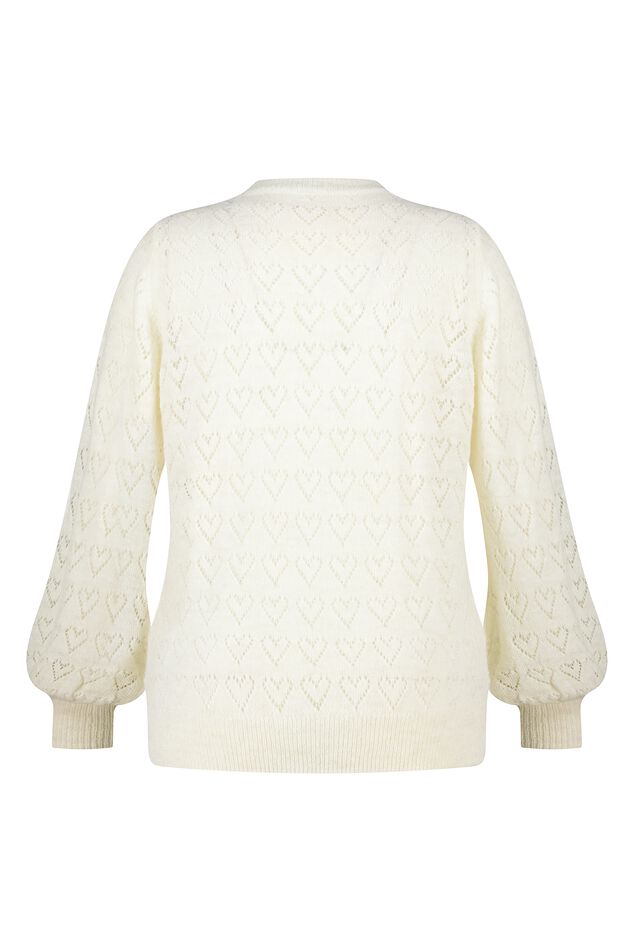 Ajour-Pullover mit Herzmuster image number 2