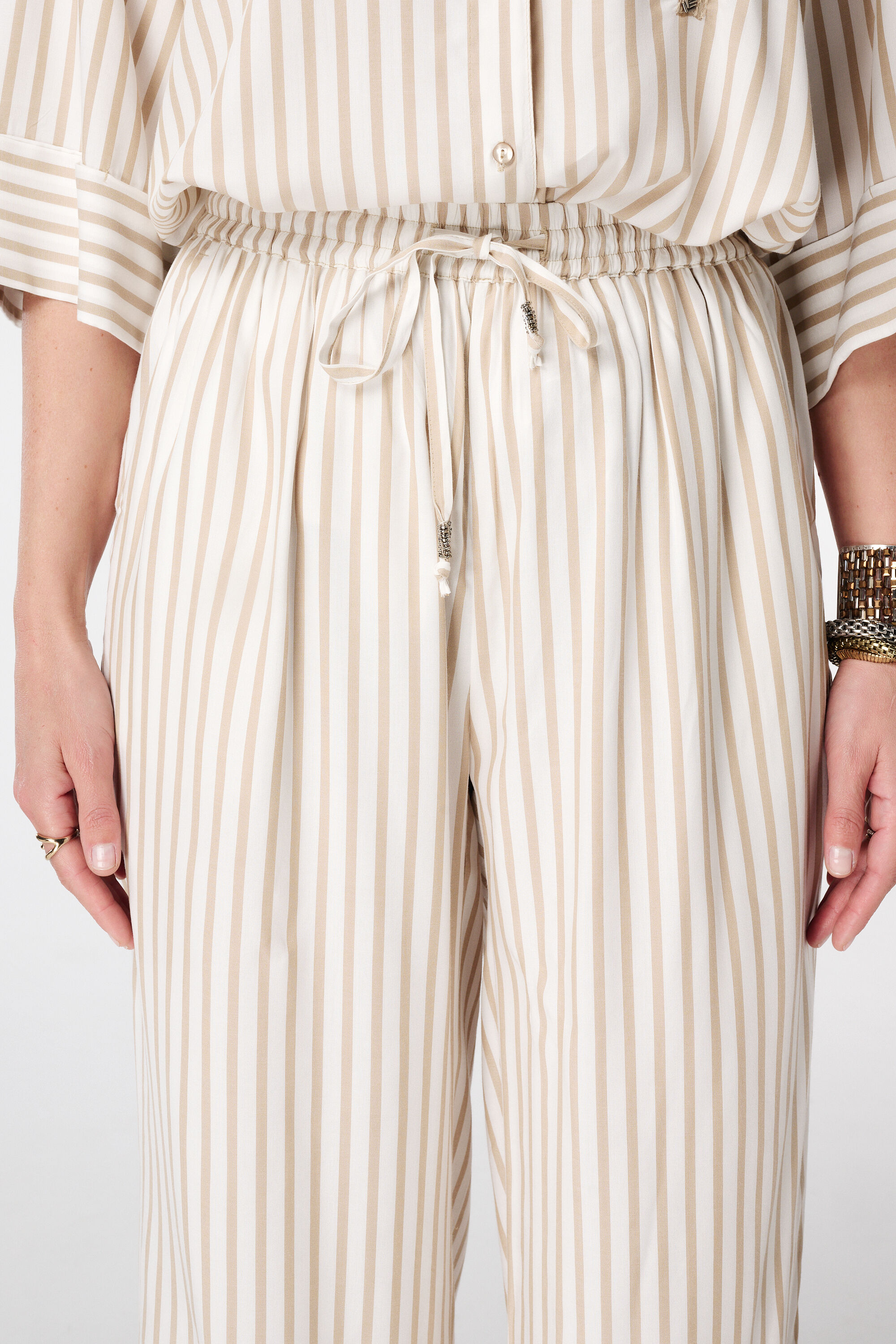 Gestreifte Leinenhose image number 4