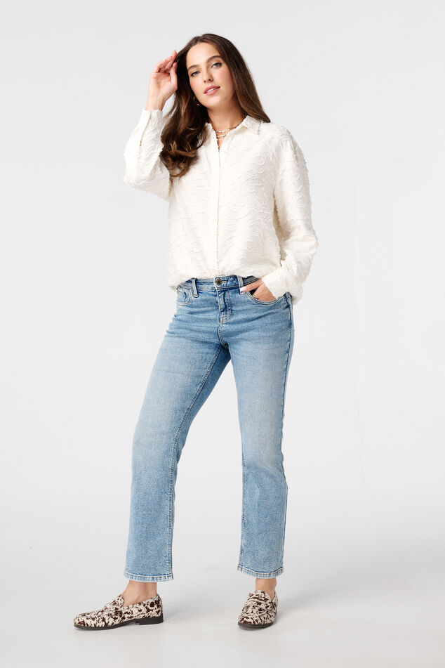 Strukturgewebte Oversize-Bluse image number 5