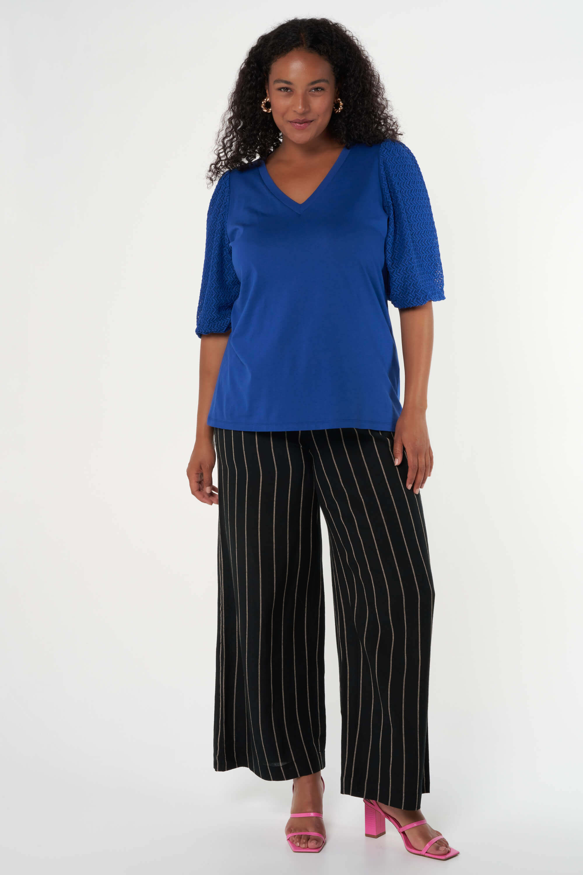 Top mit strukturierten &Auml;rmeln image number 6