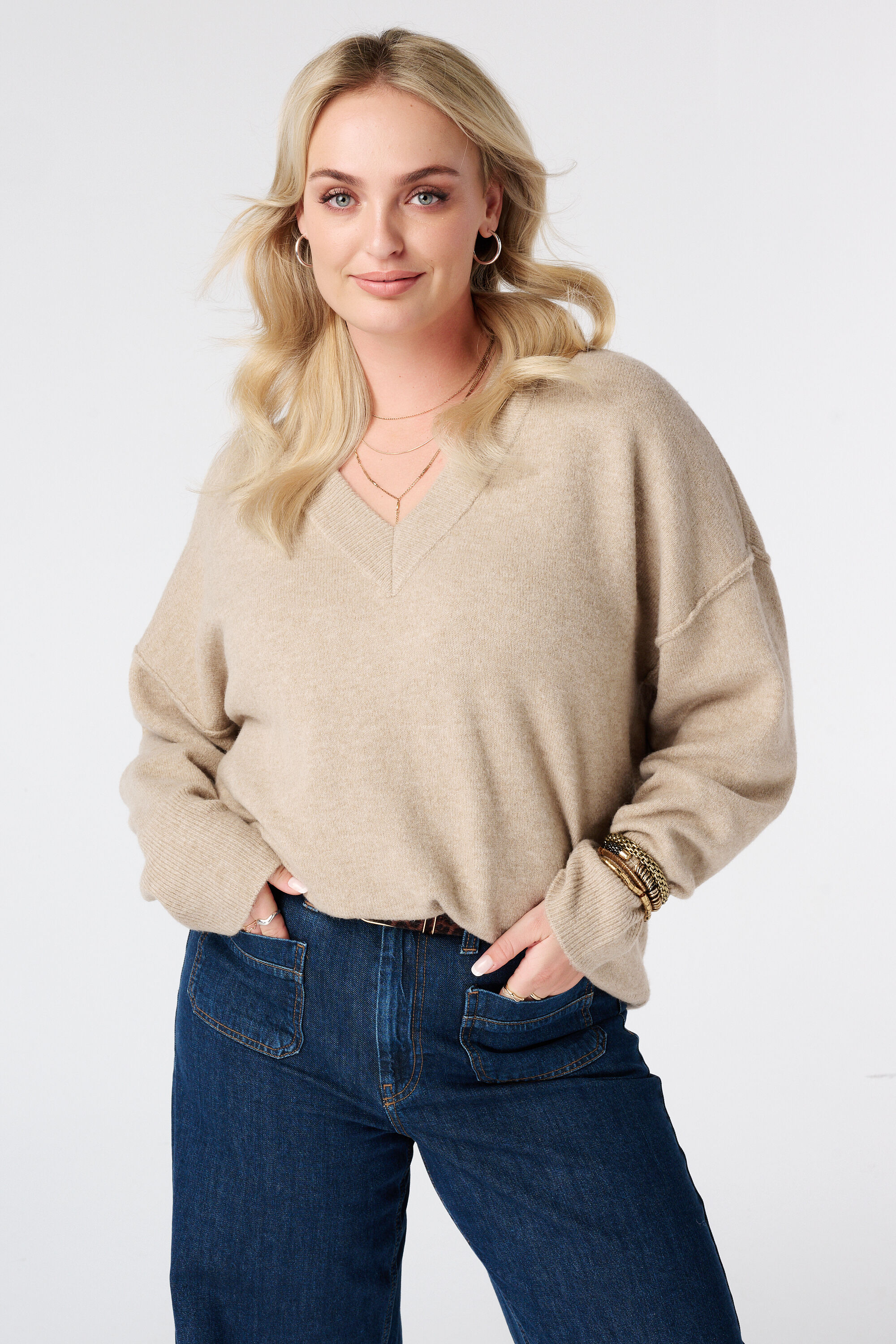 Pullover mit V Ausschnitt