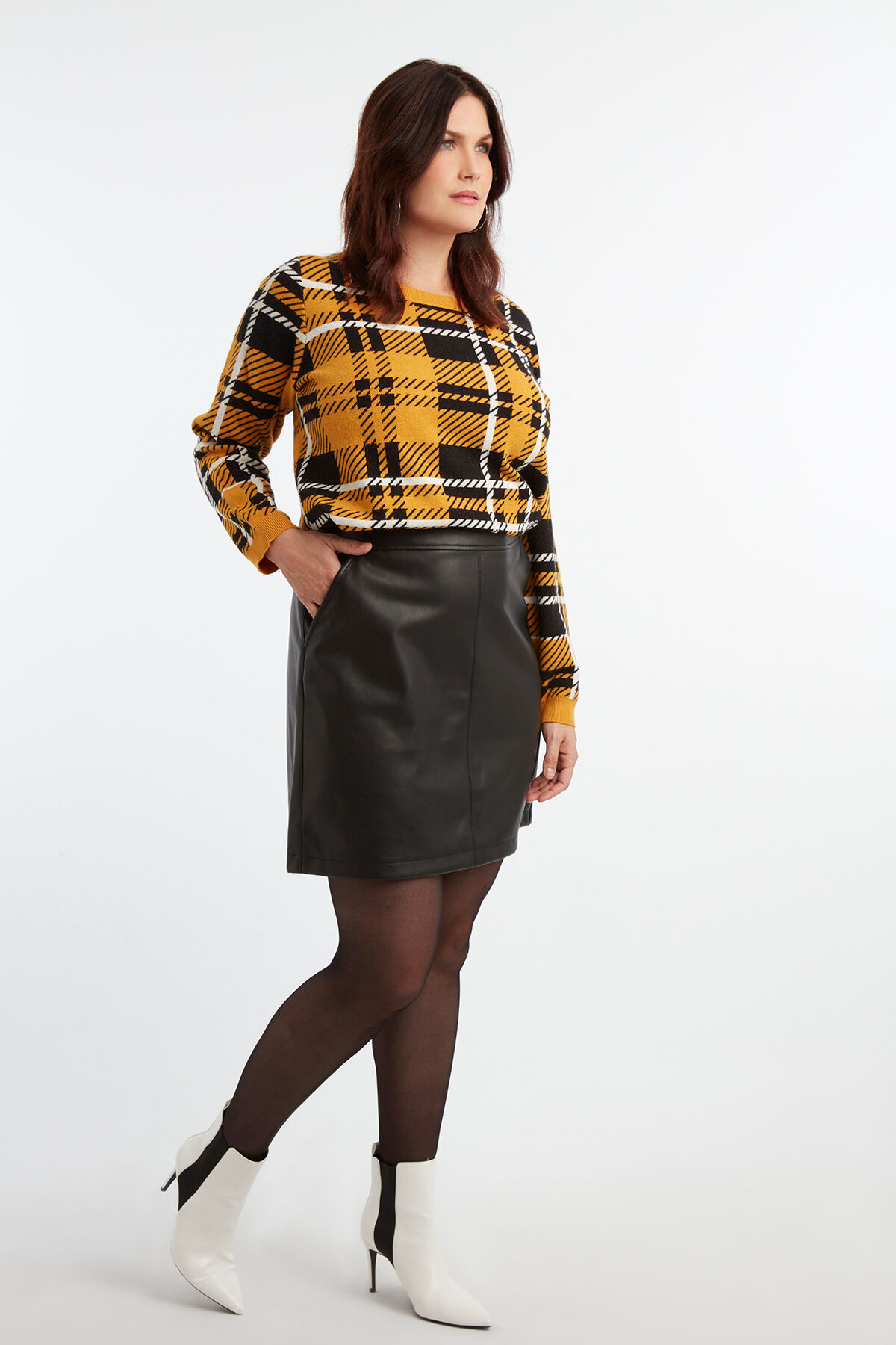 Sweatshirt mit Plaidmuster image number 5