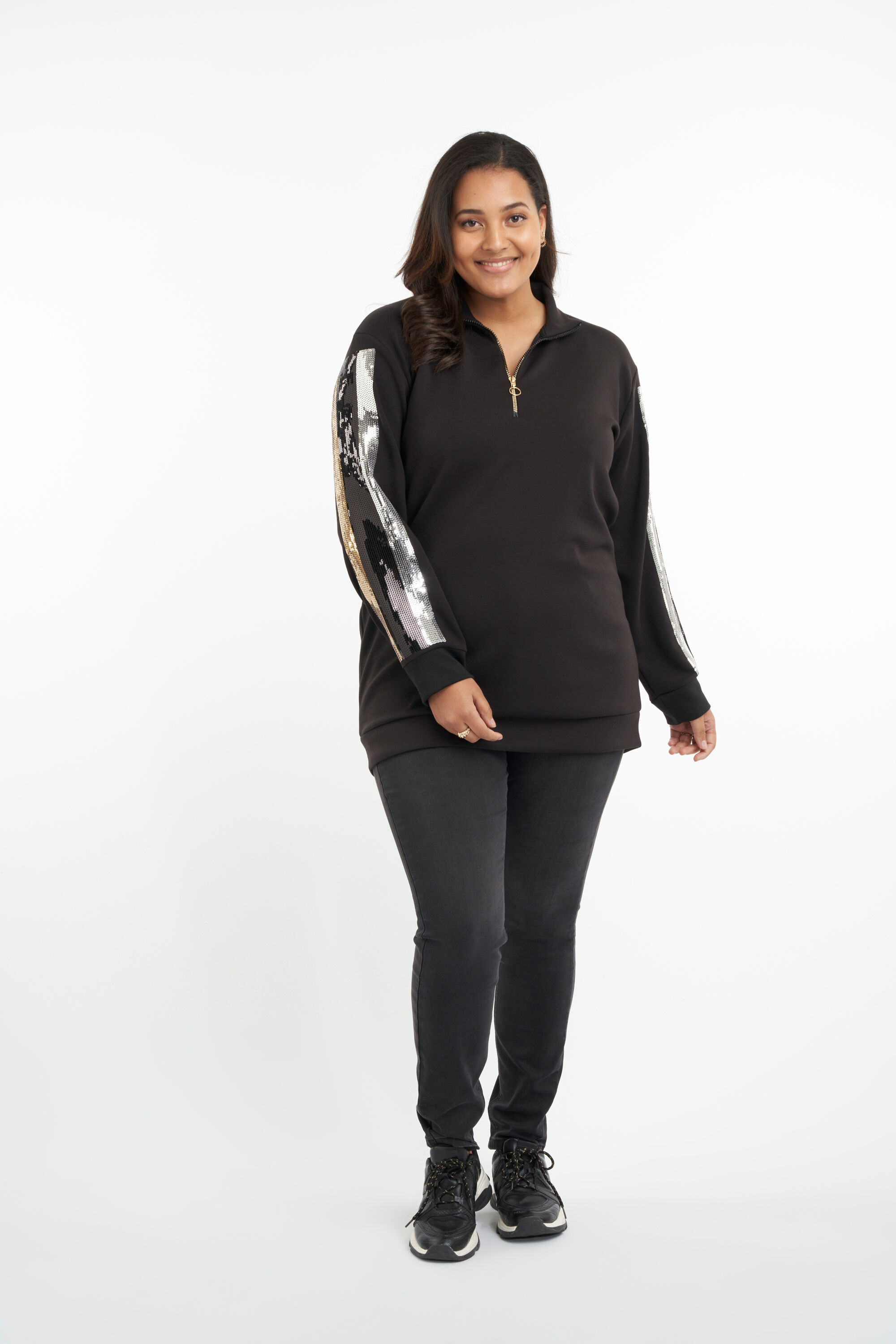 Pullover mit Rei&szlig;verschluss image number 5