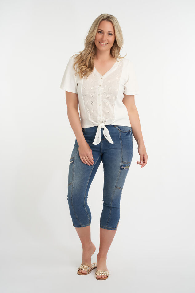 Bluse mit Knotenelement image number 4