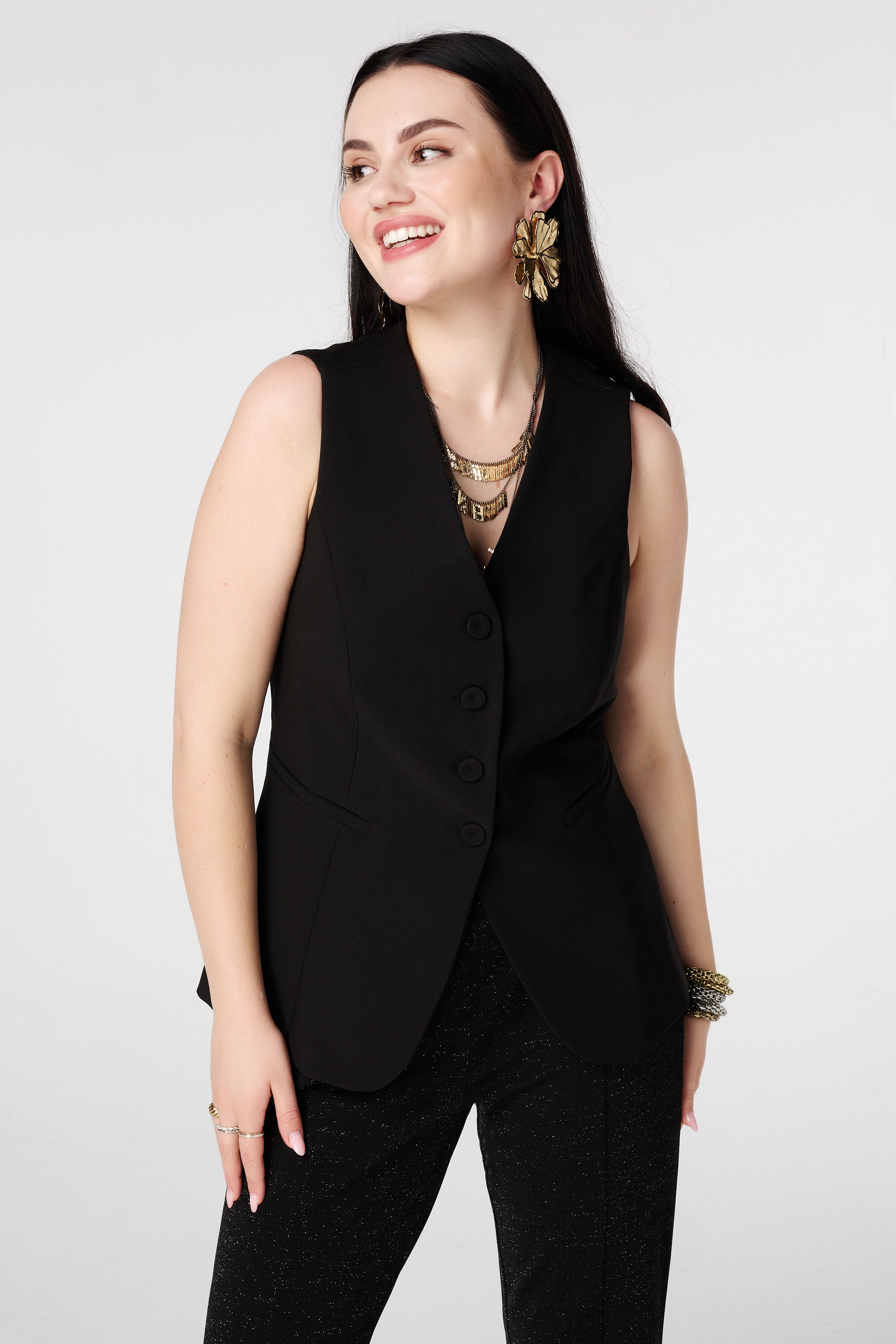 Weste mit Knopfverschluss