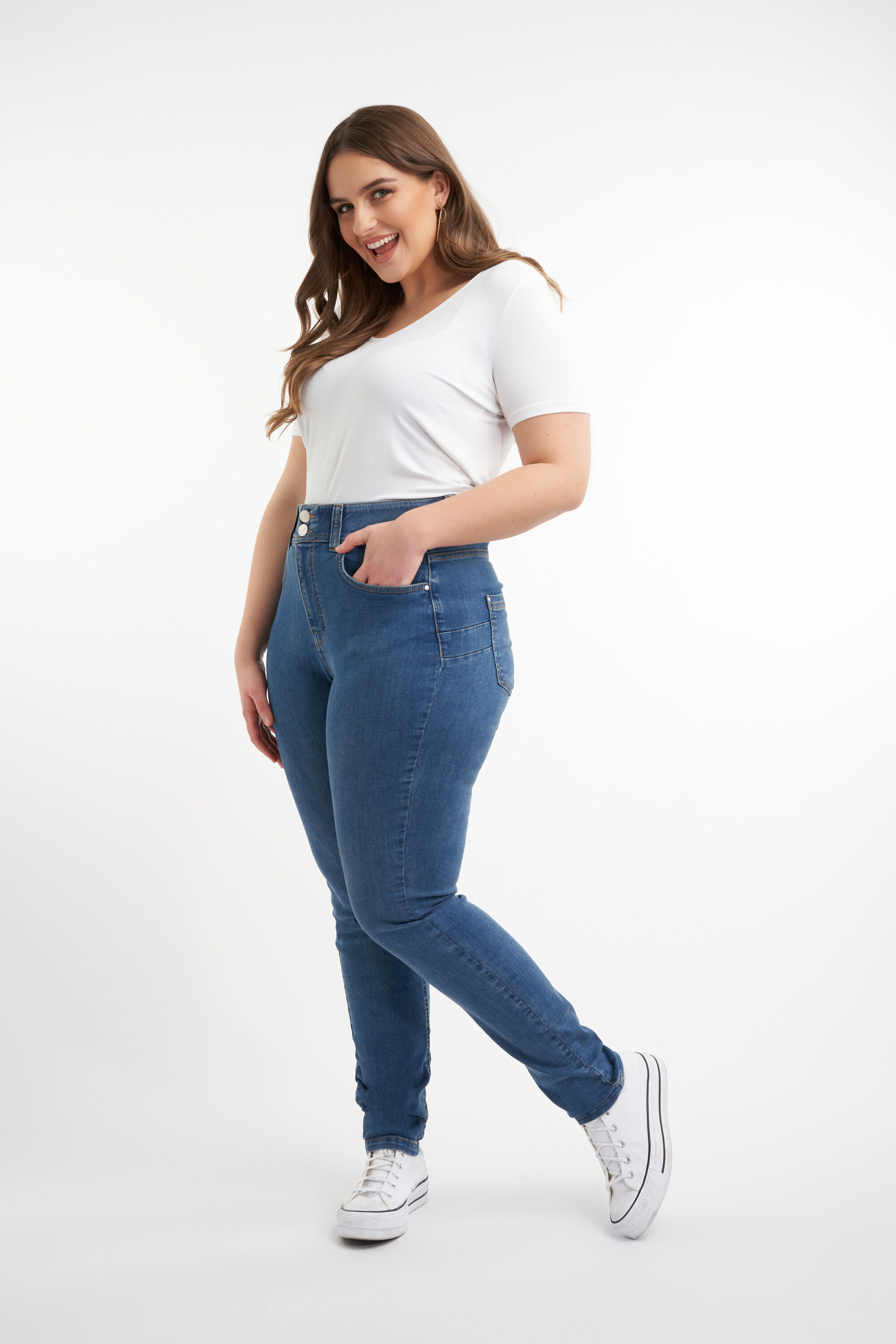 Modellierende Skinny-Leg-Jeans SCULPTS image number 6