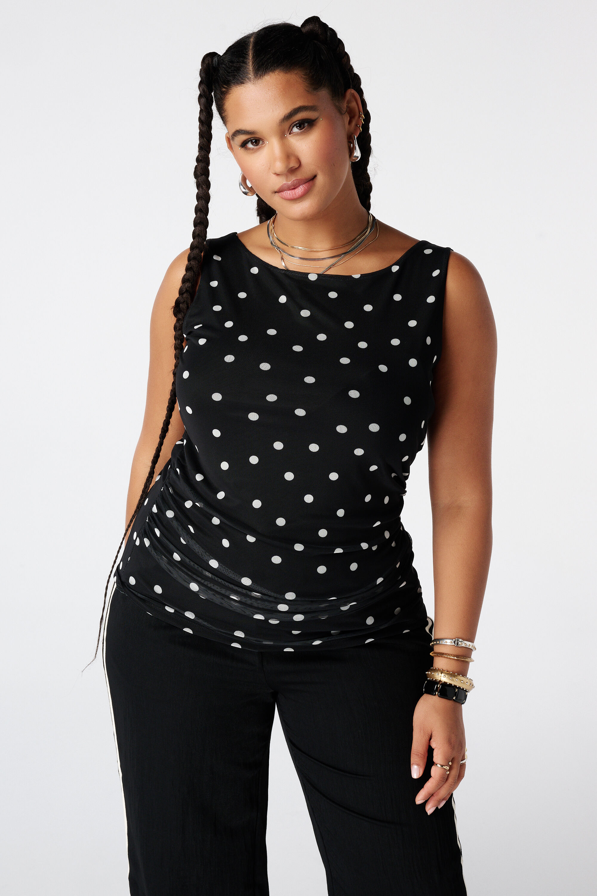 Mesh Top mit Print image number 0