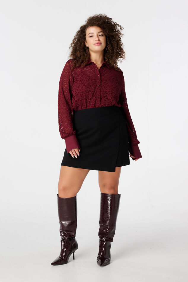 Top mit Spitze und Pailletten image number 5