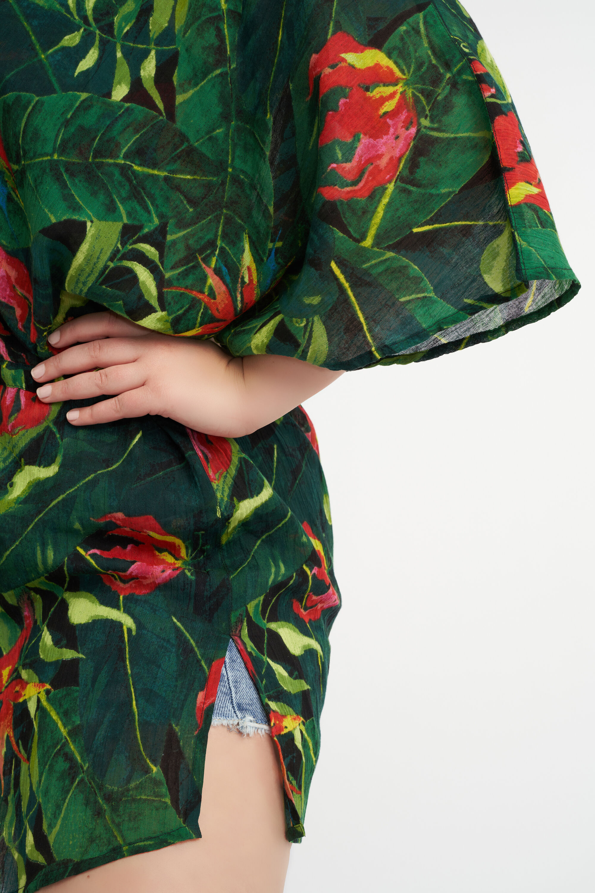 Kurzer Kaftan mit Print image number 5