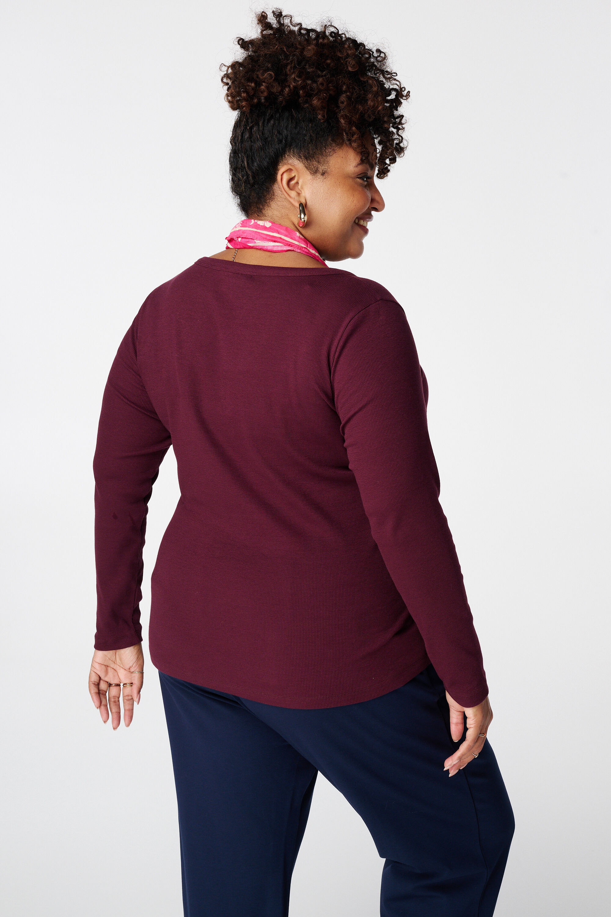 Geripptes Langarmshirt image number 3