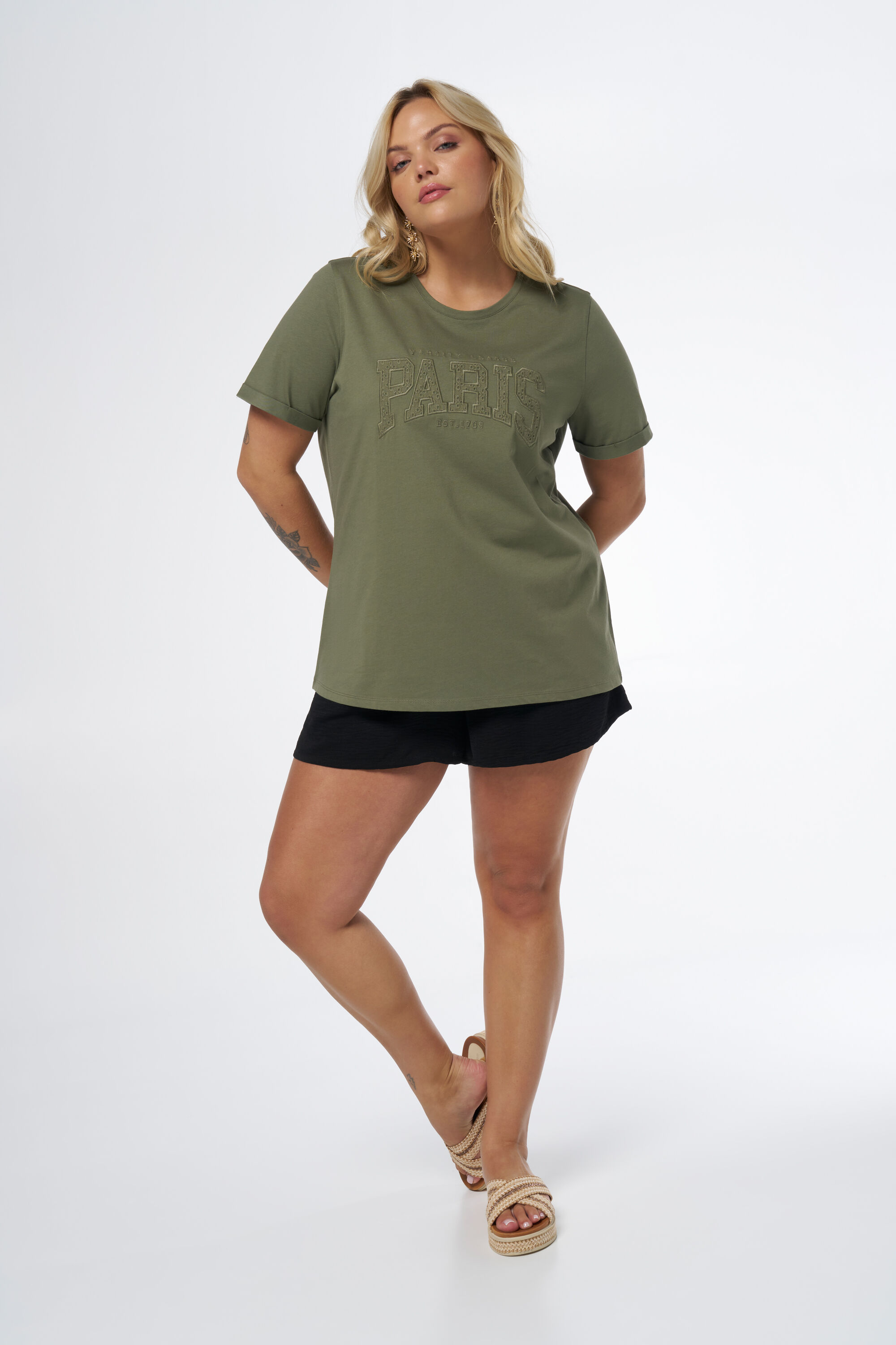 T-Shirt mit Text-Print  image number 5