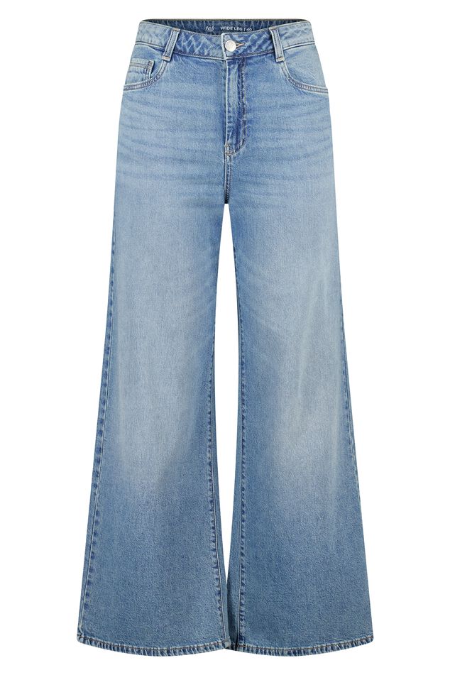 Jeans mit weitem Bein und hoher Taille image number 1