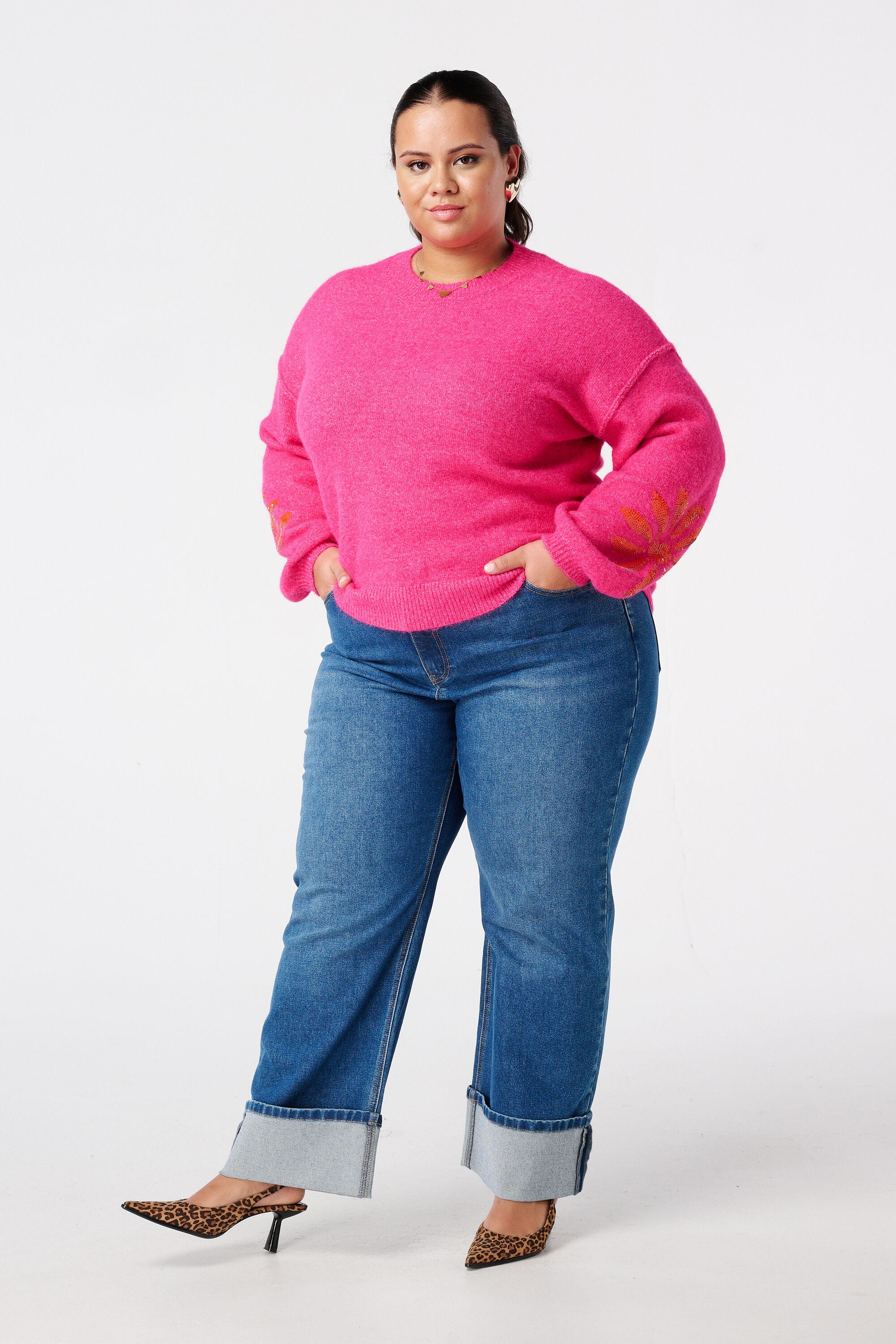 Strickpullover mit Pailletten an den &Auml;rmeln image number 5