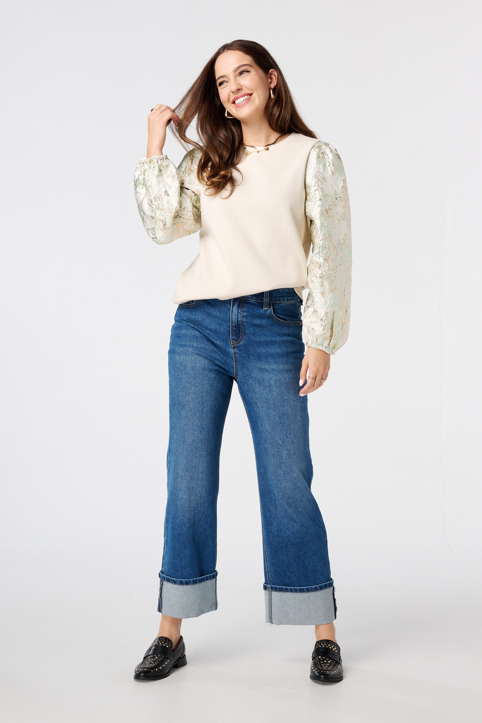 Sweatshirt mit Aufdruck auf den &Auml;rmeln image number 5